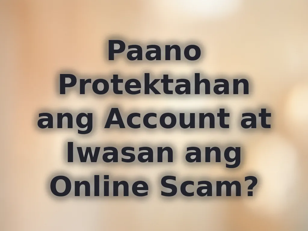 Security tips para sa account